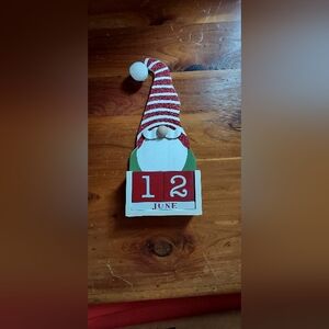 Red and White Gnome Calendar